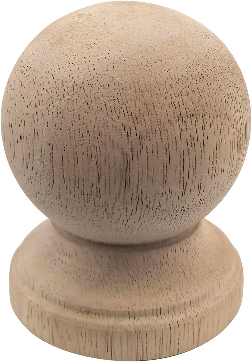 Unfinished Solid Wood Finials - Pack of 2 Style 4