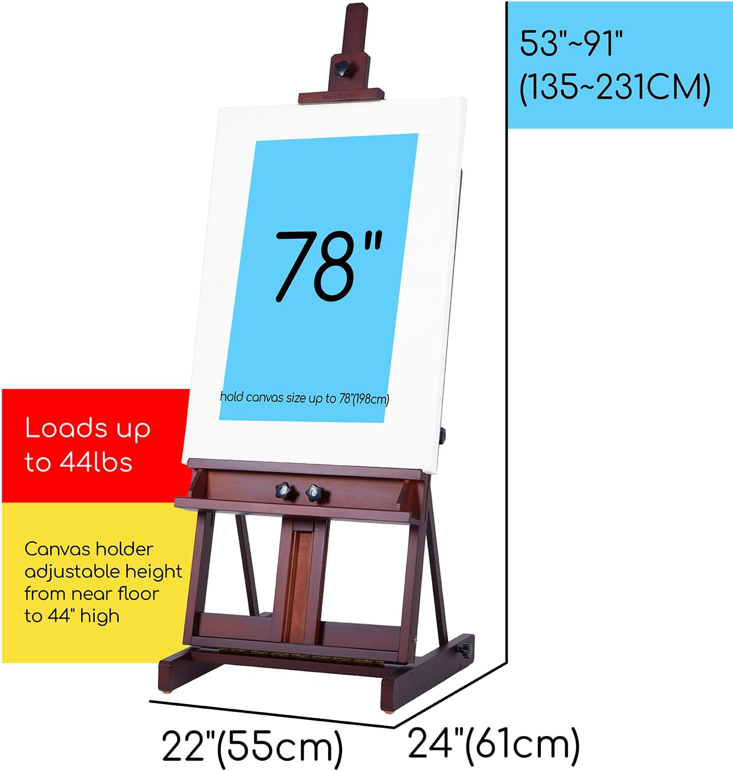 MEEDEN H-Frame Easel with Storage Tray