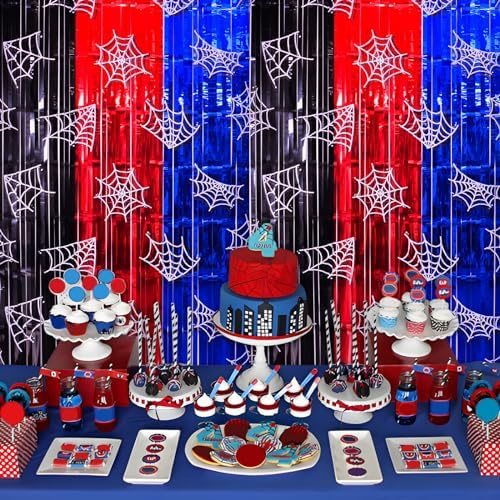 Spider Web Birthday Decorations 2 Pack Party Backdrops