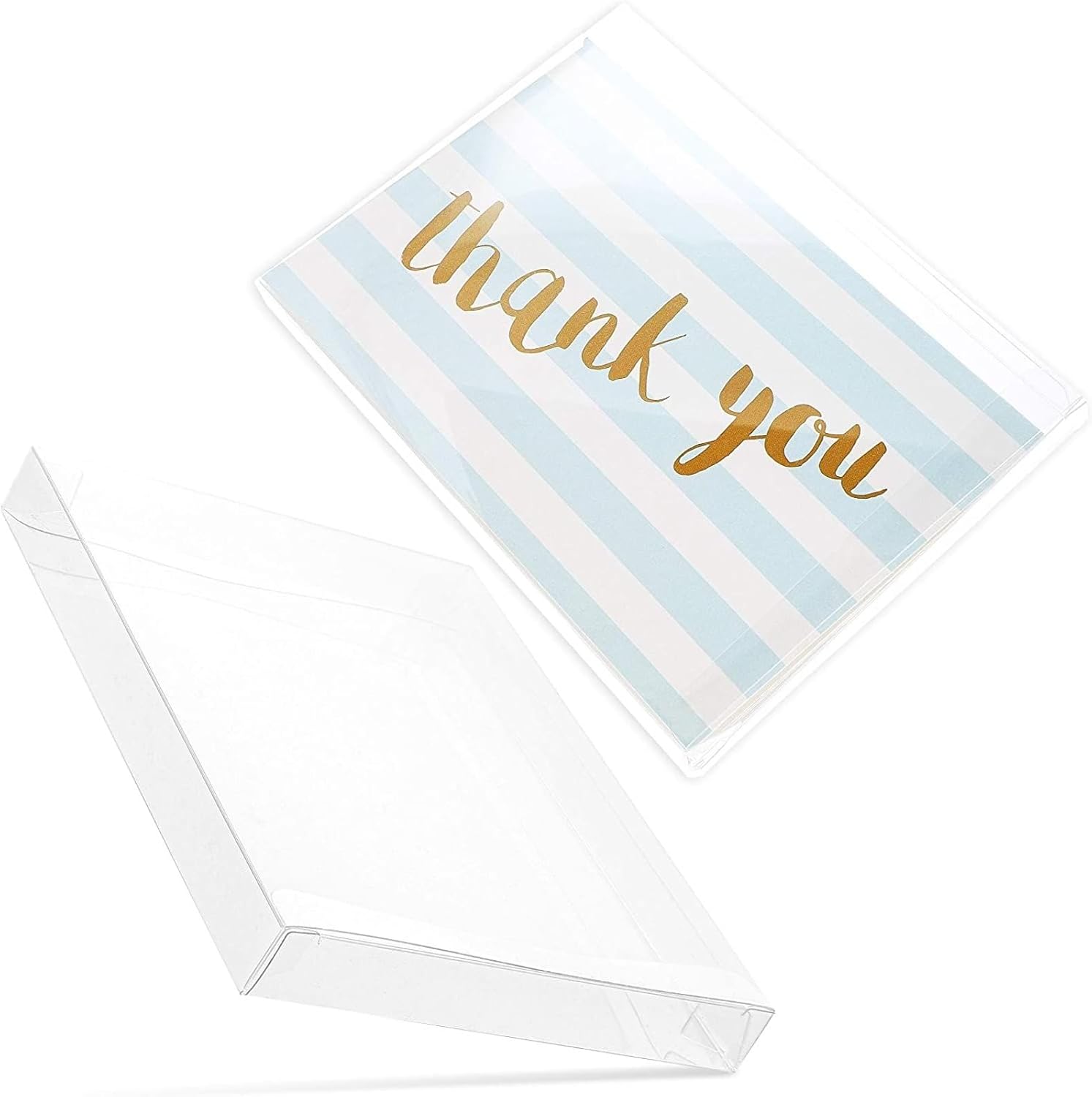 Juvale 50 Pack Clear Greeting Card Storage Boxes - 45x6 Inch