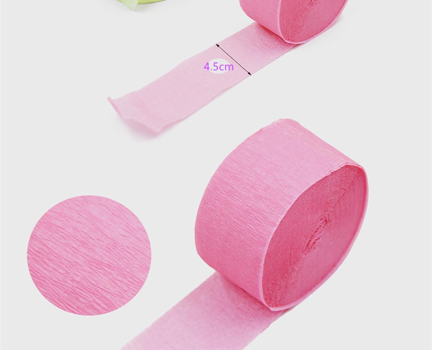 YYaaloa Crepe Paper Streamers 6 Rolls 492ft Light Pink