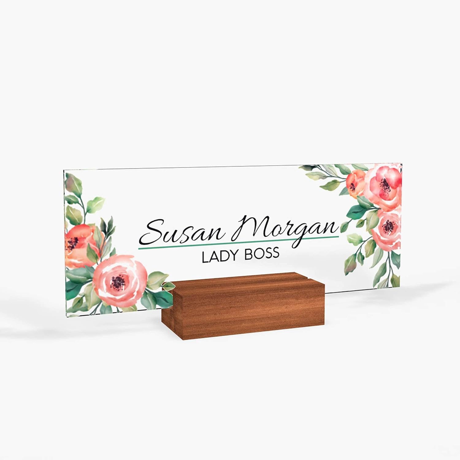 Personalized Name Plate for Desk Modern Office Decor