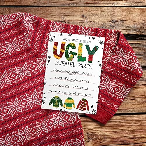 Canopy Street Ugly Sweater Party Invitations 5x7