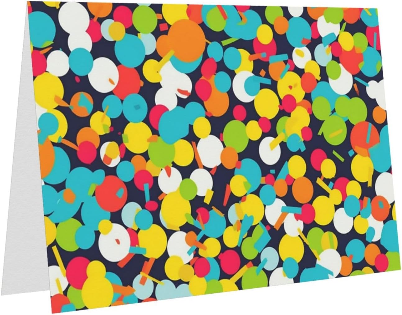 Bright Confetti Greeting Cards with Envelopes 8x6