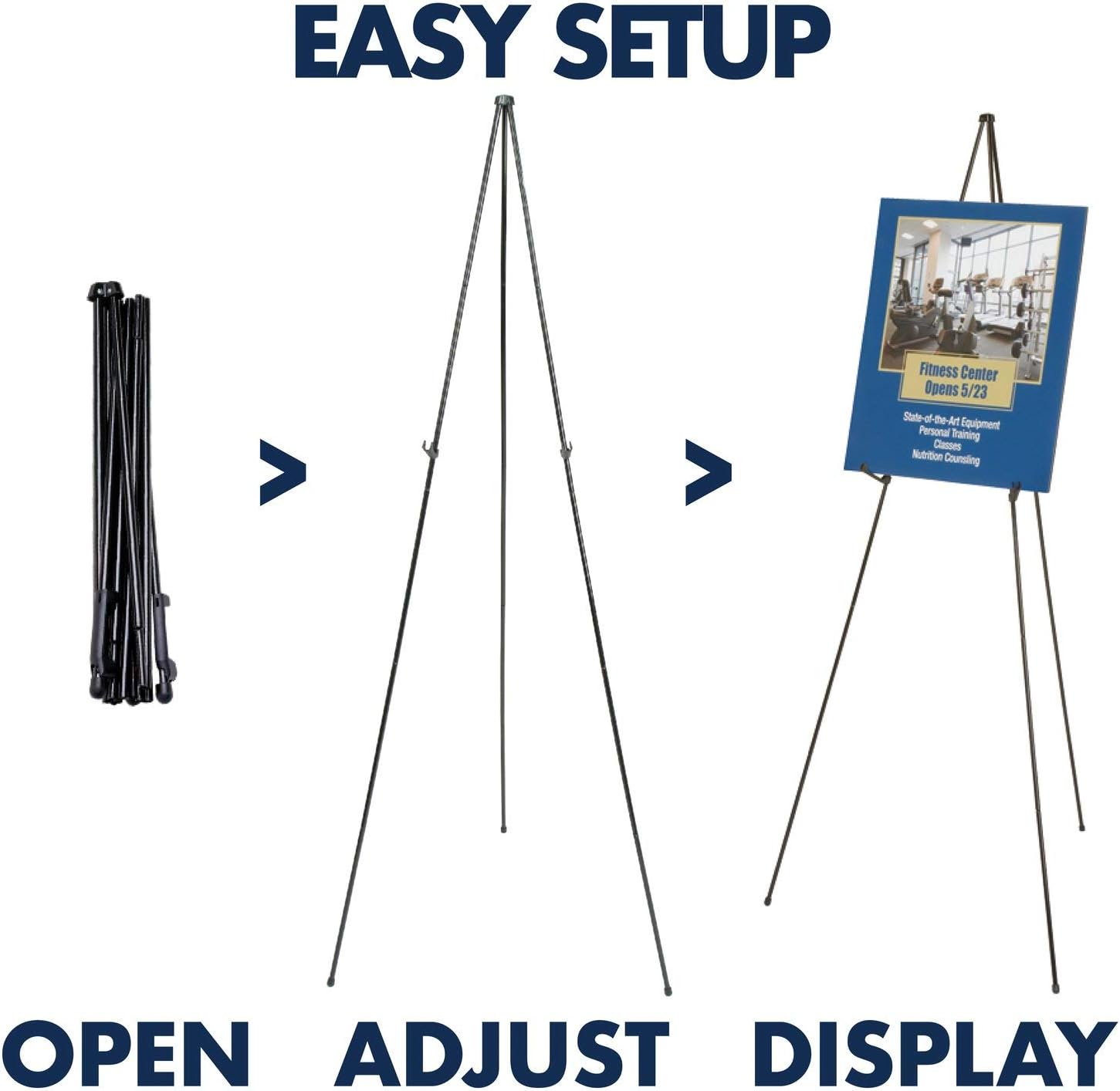 Quartet Easel Instant Stand 63 Adjustable 6-Pack