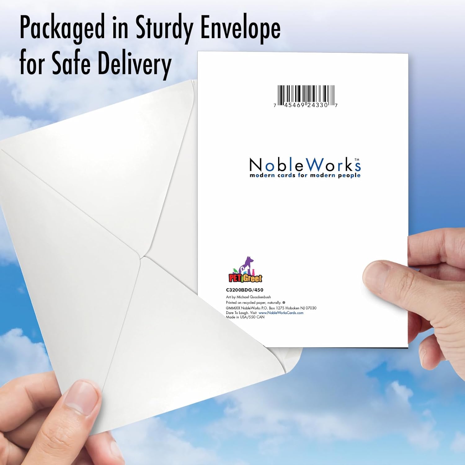 NobleWorks Funny Birthday Card with Envelope