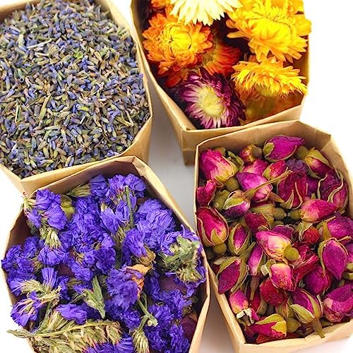 9 Bags Set of Natural Dried Flowers for Crafts