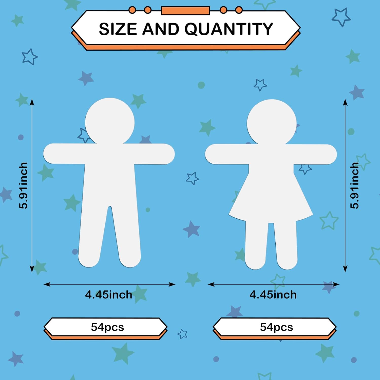 Fuutreo 108 Pcs White Paper Cutouts for Kids Crafts