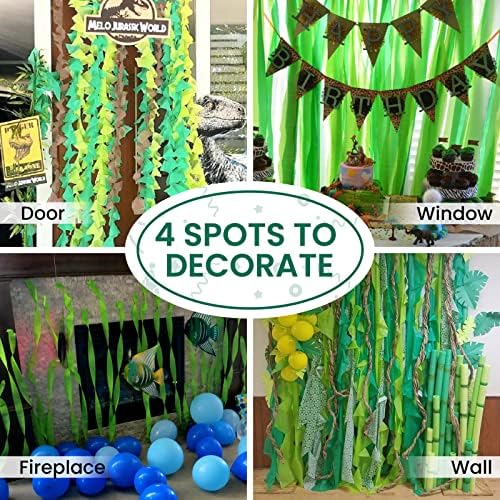 PartyWoo Crepe Paper Streamers 6 Rolls 492ft Birthday Party Decor