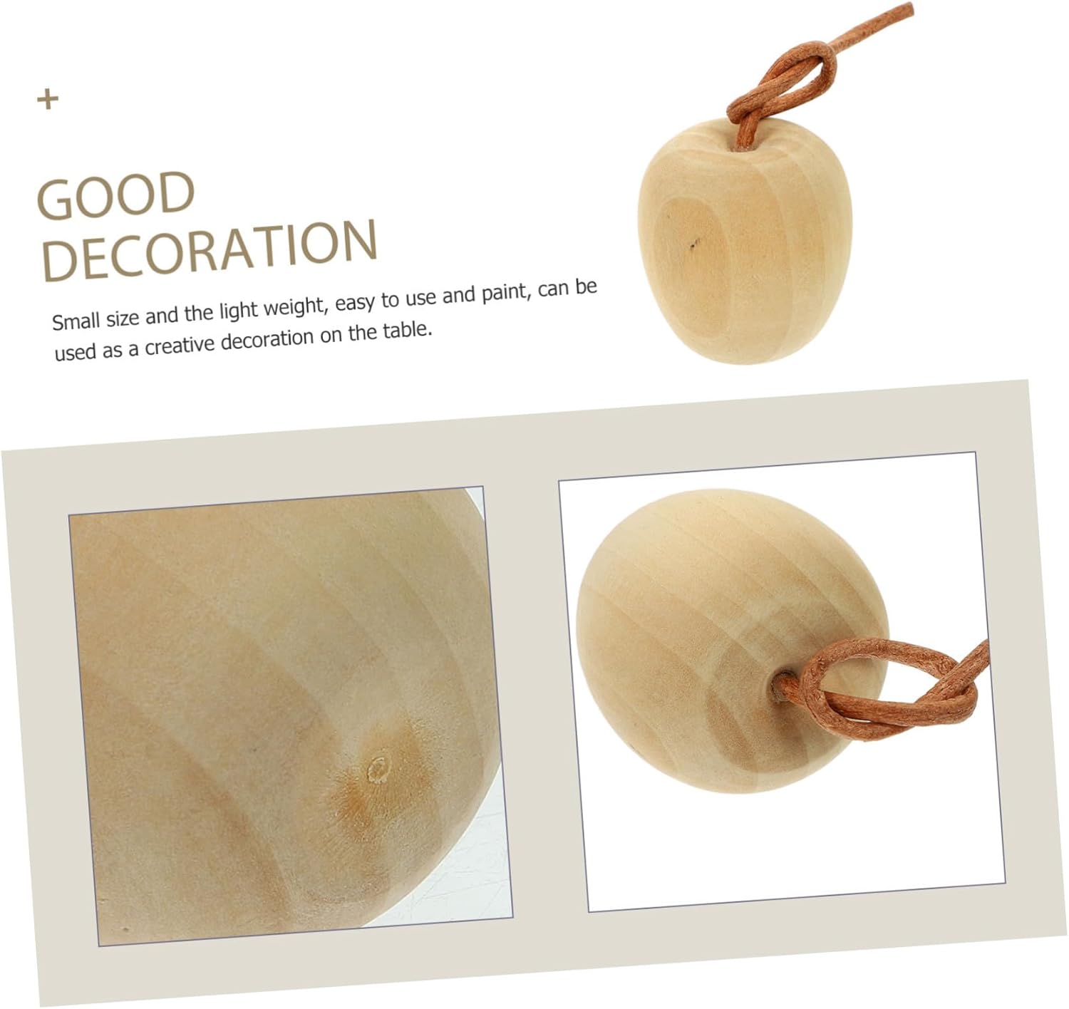 ABOOFAN 4pcs Unpainted Wood Fruit Decor DIY Kit