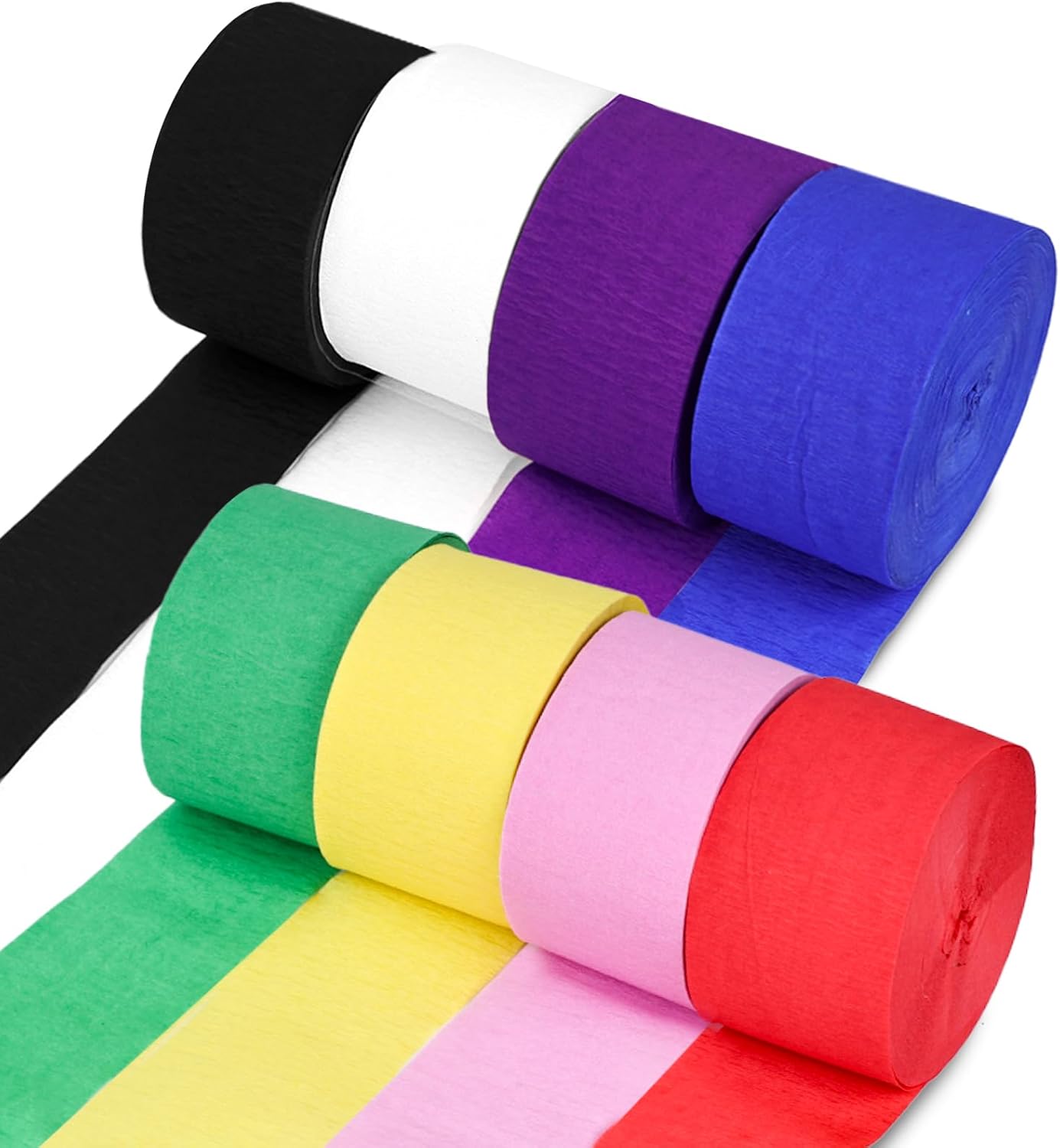 VGOODALL 8 Rolls Crepe Paper Streamers