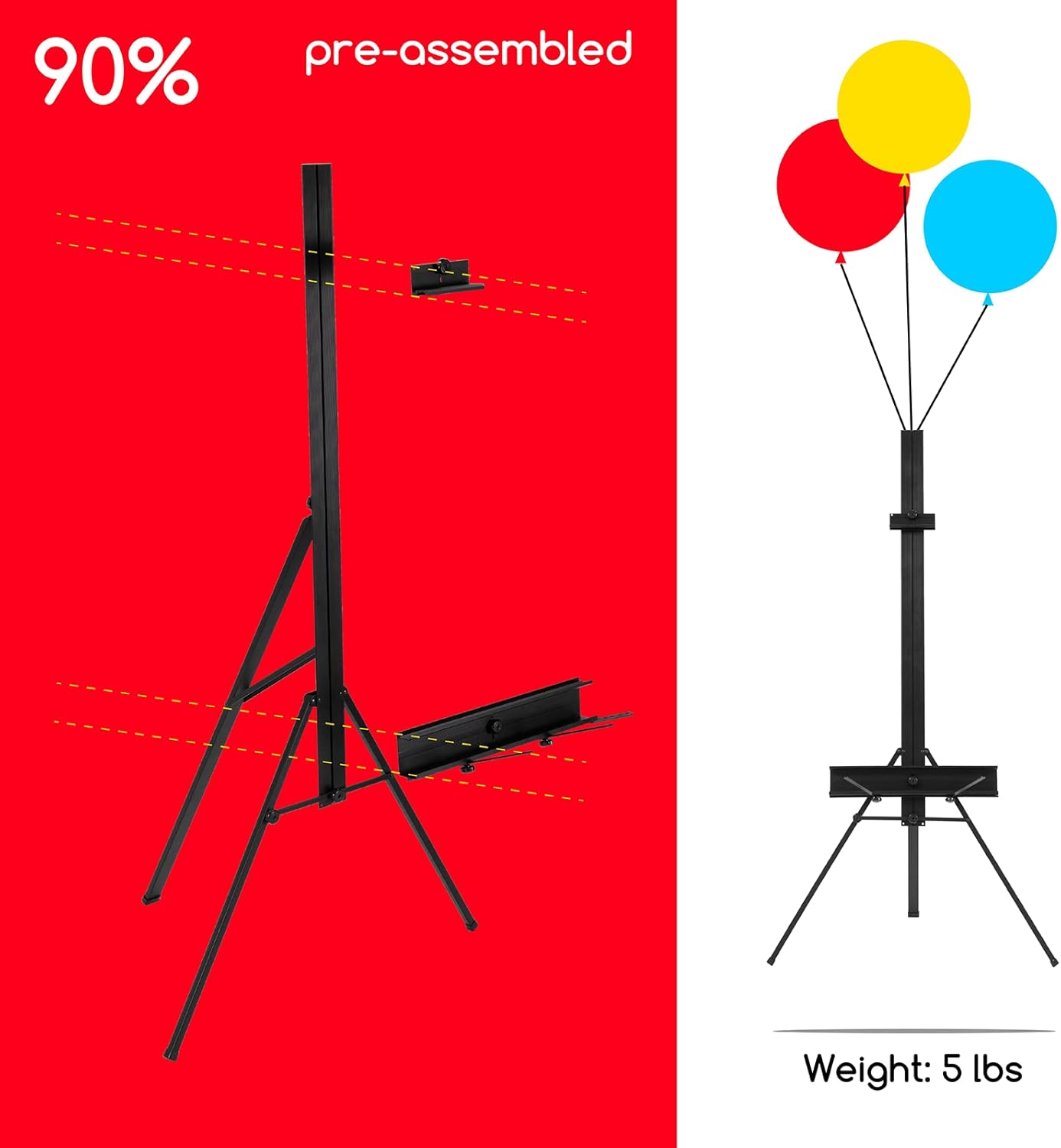 MEEDEN Aluminum Art Easel for Painting Portable and Sturdy