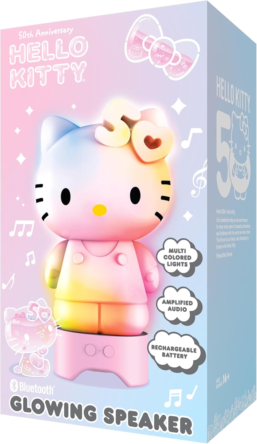 Hello Kitty 50th Anniversary Bluetooth Speaker with LED Lights