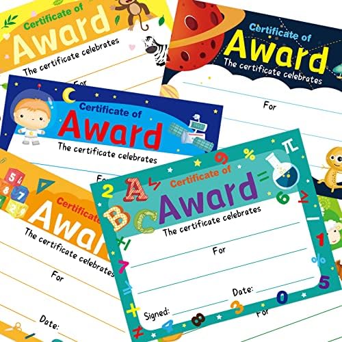 Fancy Land 30 Pcs Award Certificates with Stickers