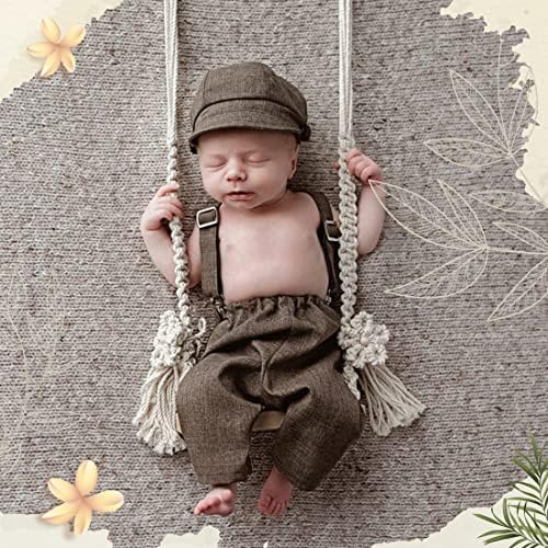 MG House Wooden Swing Baby Photo Prop with Angels and Hearts