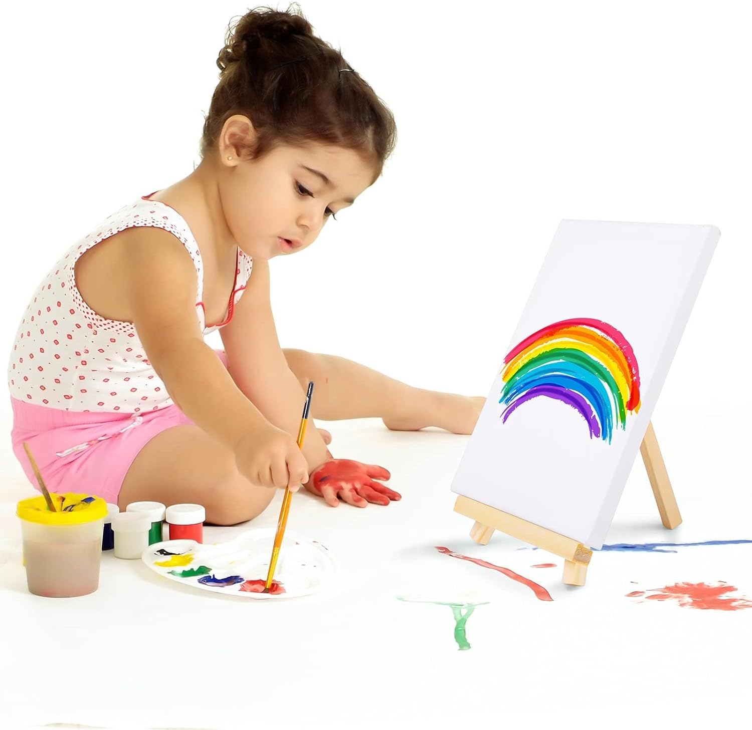 Aneco 12 Pack Foldable A-Shaped Wooden Easels