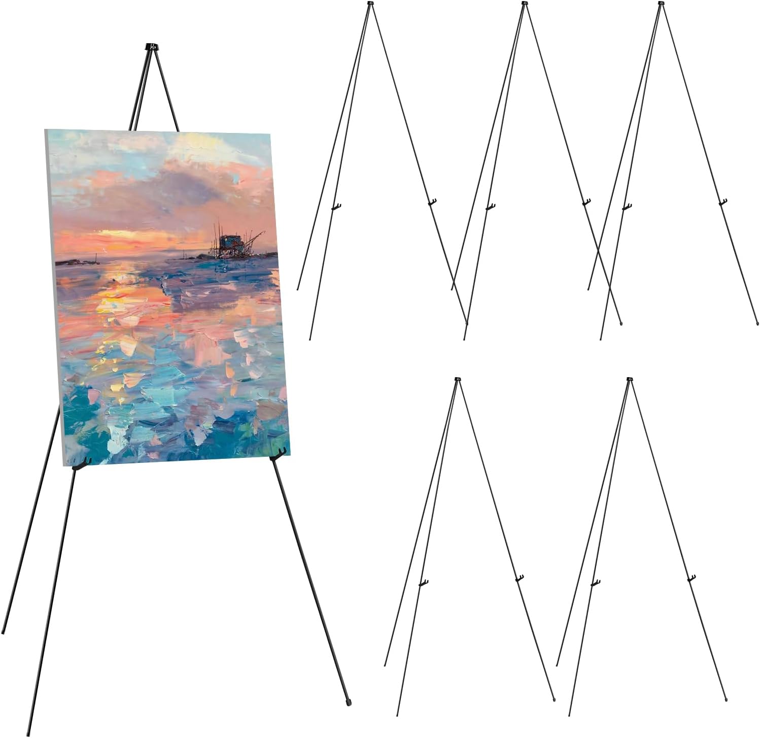 Folding Display Easel Stand 63 Inch Tall 6 Pack