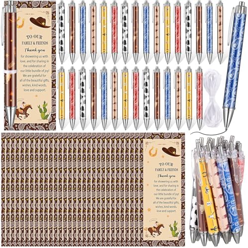 100 Pcs Cowboy Theme Baby Shower Favors Party Supplies