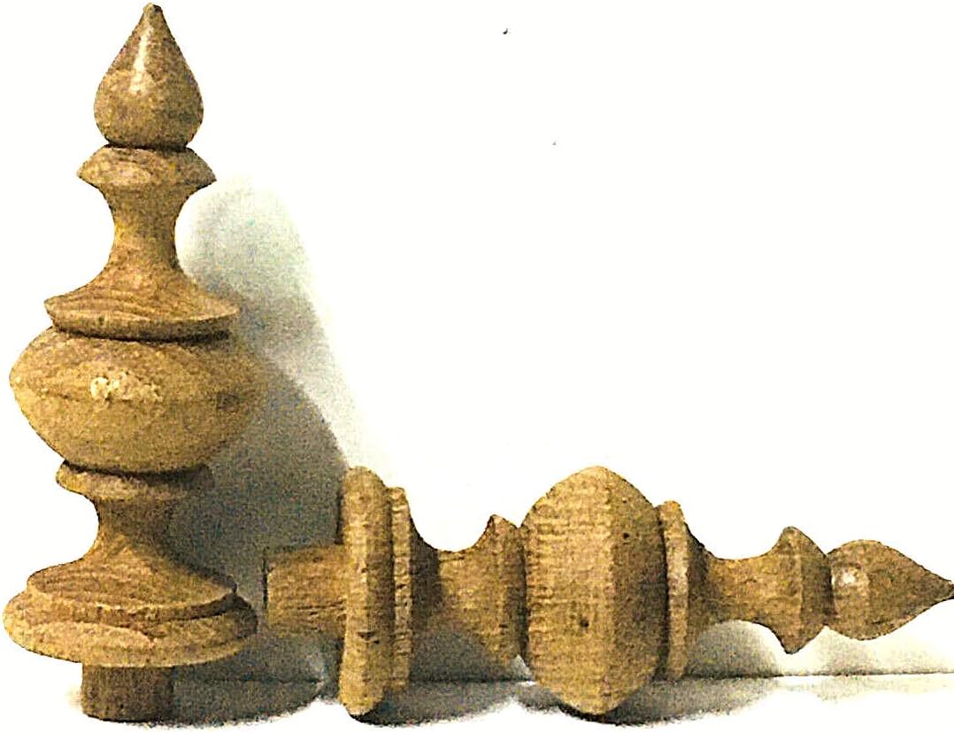 Sittikatechai Wooden Finial for Wall Clocks 1 Inch Diameter 2 Pcs