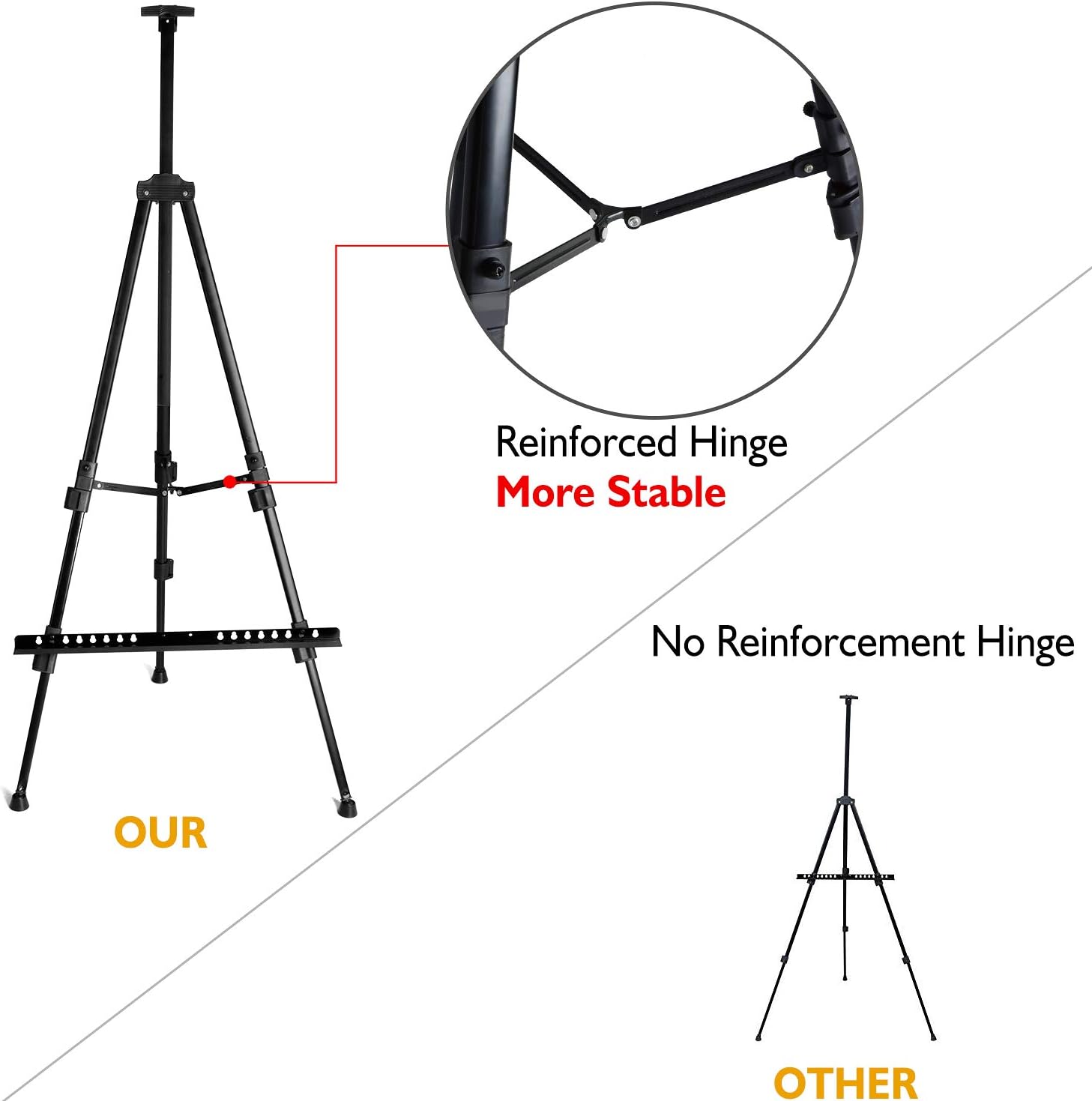 T-SIGN 72 Inch Adjustable Folding Easel Stand