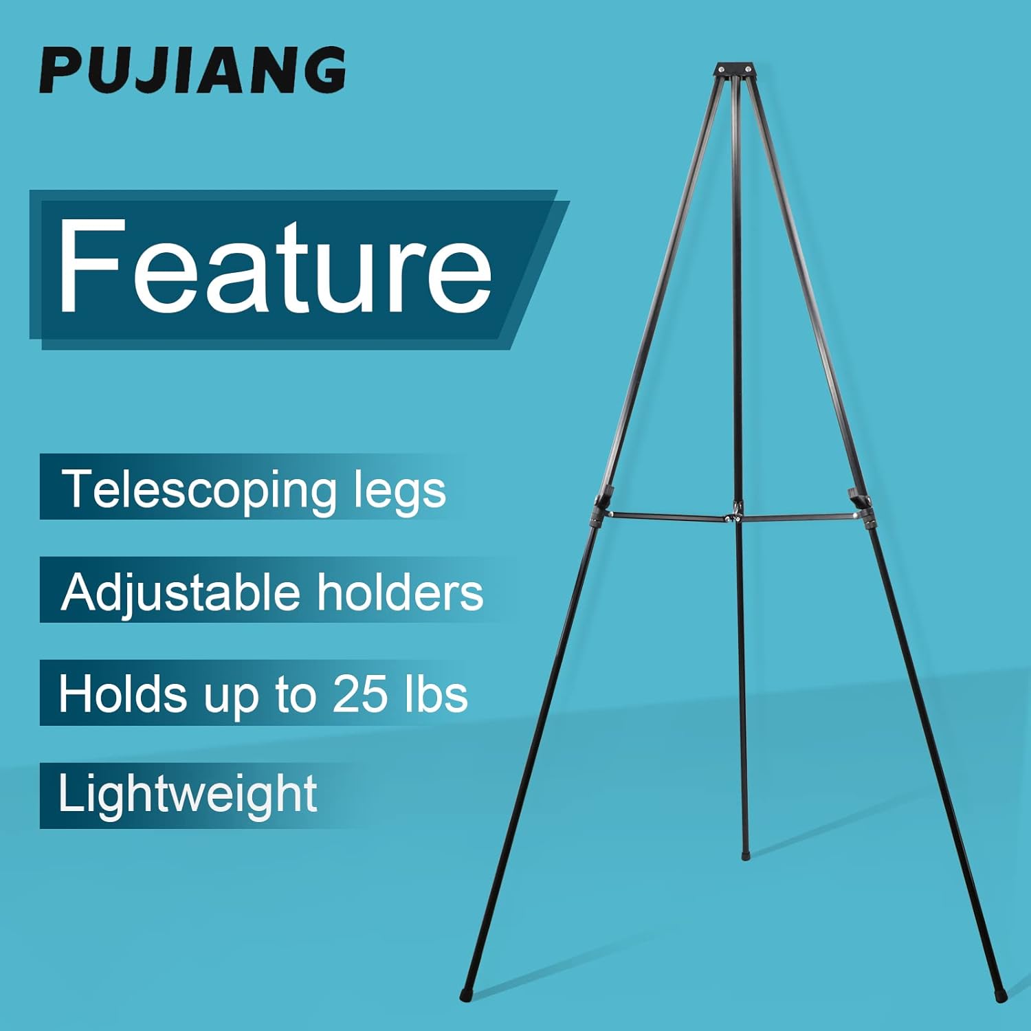 PUJIANG 63 Inch Adjustable Heavy Duty Easel Stand