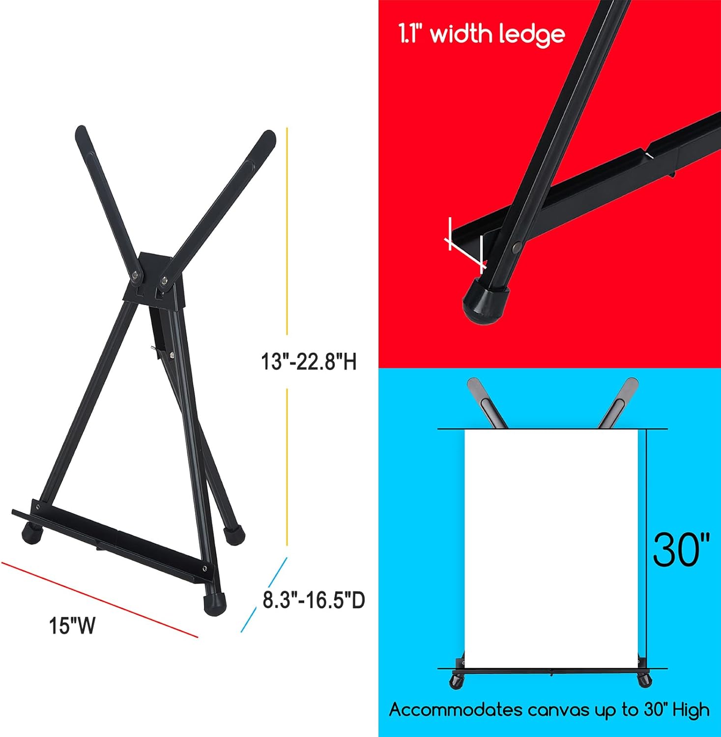 MEEDEN 4 Pack Aluminum Table Easels