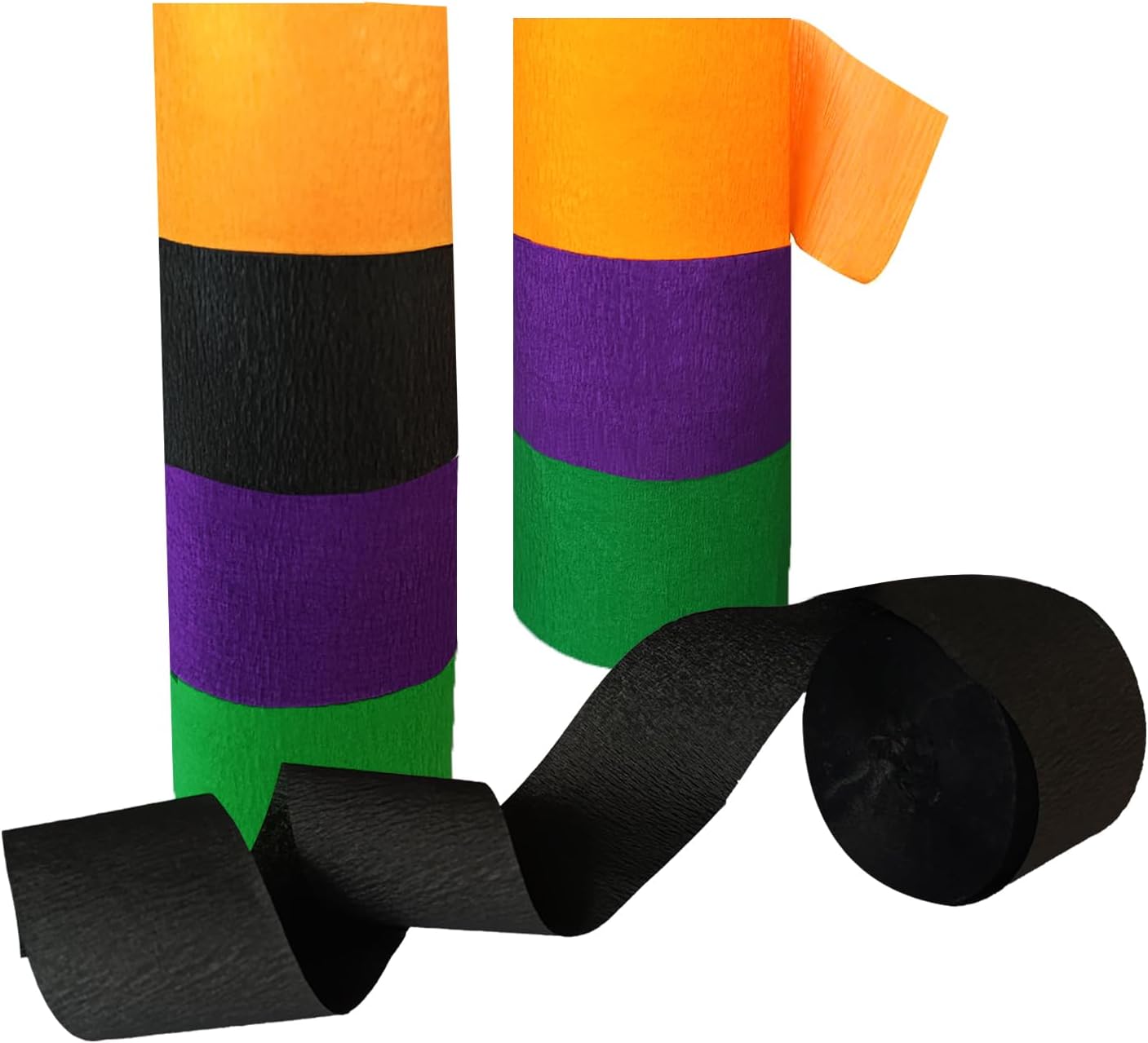 Captain Decor 8 Halloween Streamers Crepe Paper Rolls