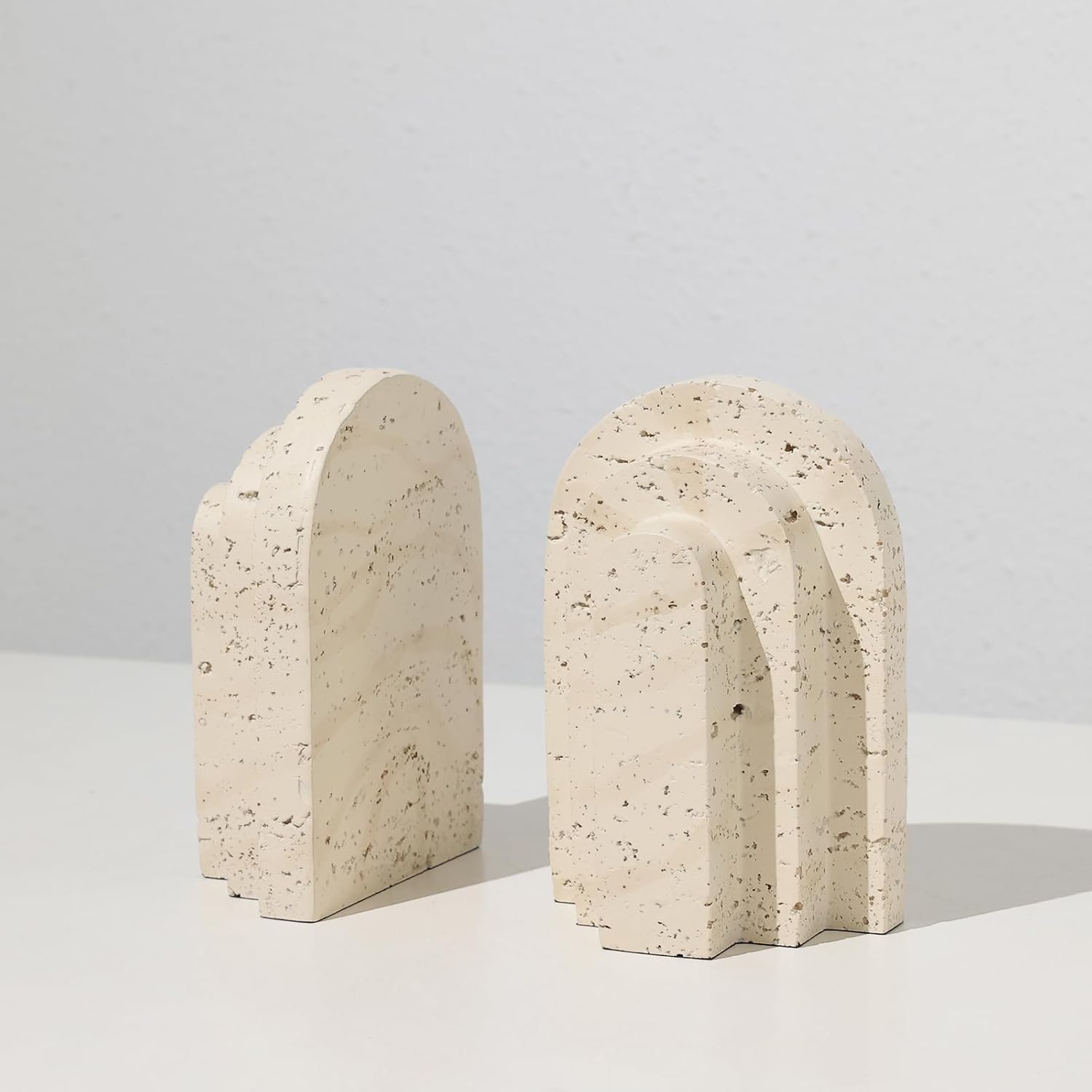 Durable Resin Bookends Set of 2 Office Shelf Decor