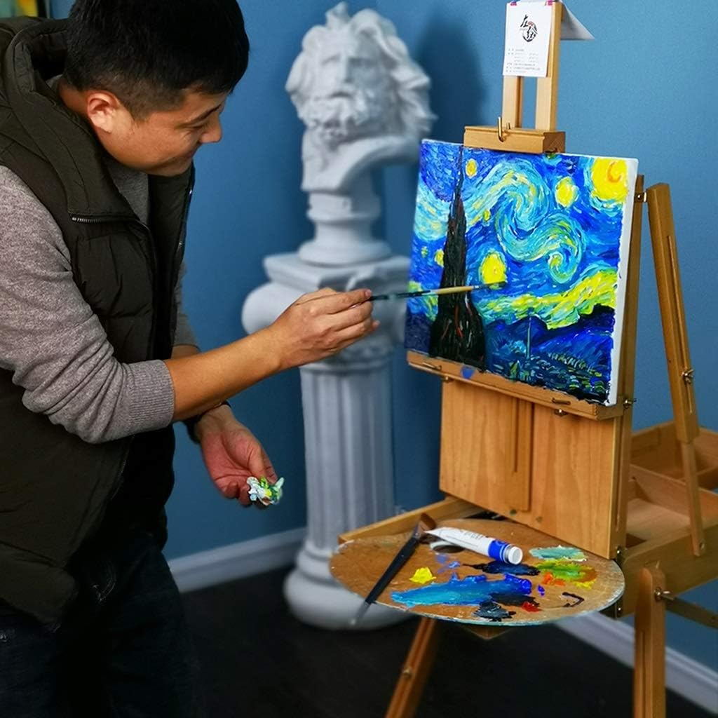 Collapsible Artist Easel with Drawer for Studio and Outdoor Use