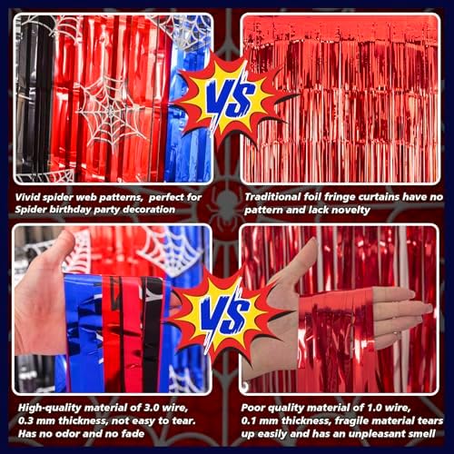 Spider Web Birthday Decorations 2 Pack Party Backdrops