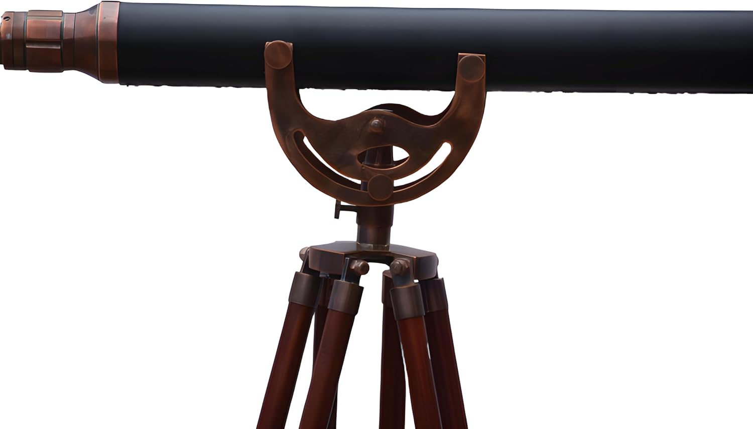 MARY NAUTICAL Decorative Wooden Tripod Telescope Collectible Gift