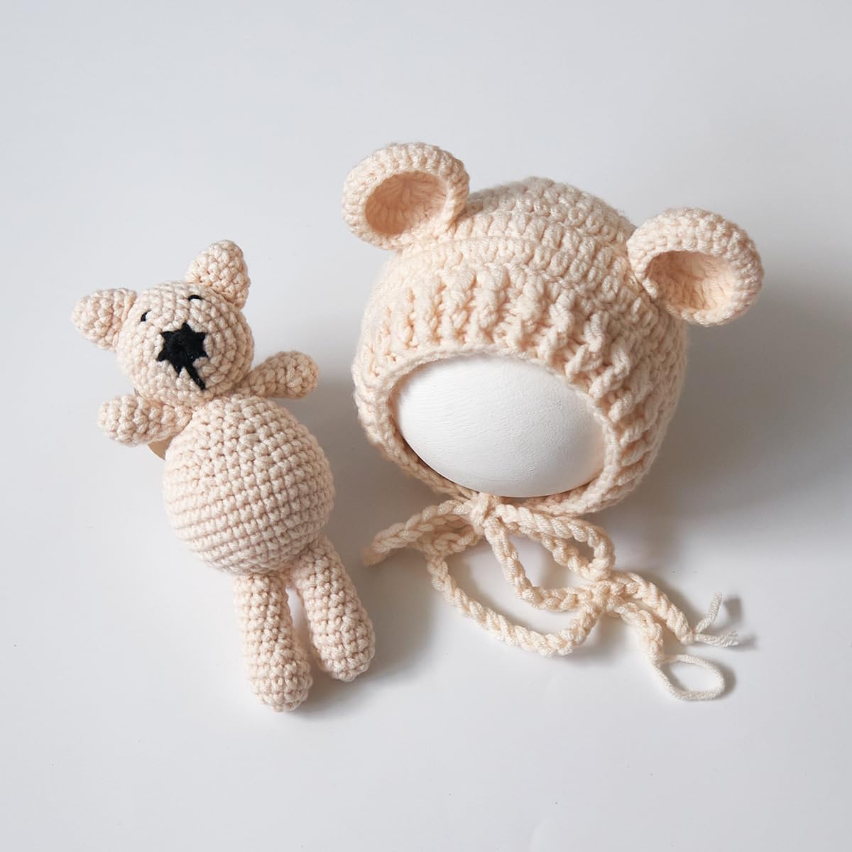 Zeroest Newborn Baby Boy Girl Photo Props Bear Hat Outfit Set