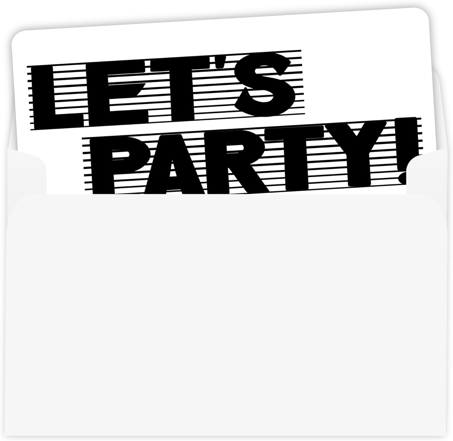 Lets Party Birthday Invitations Cards with Envelopes