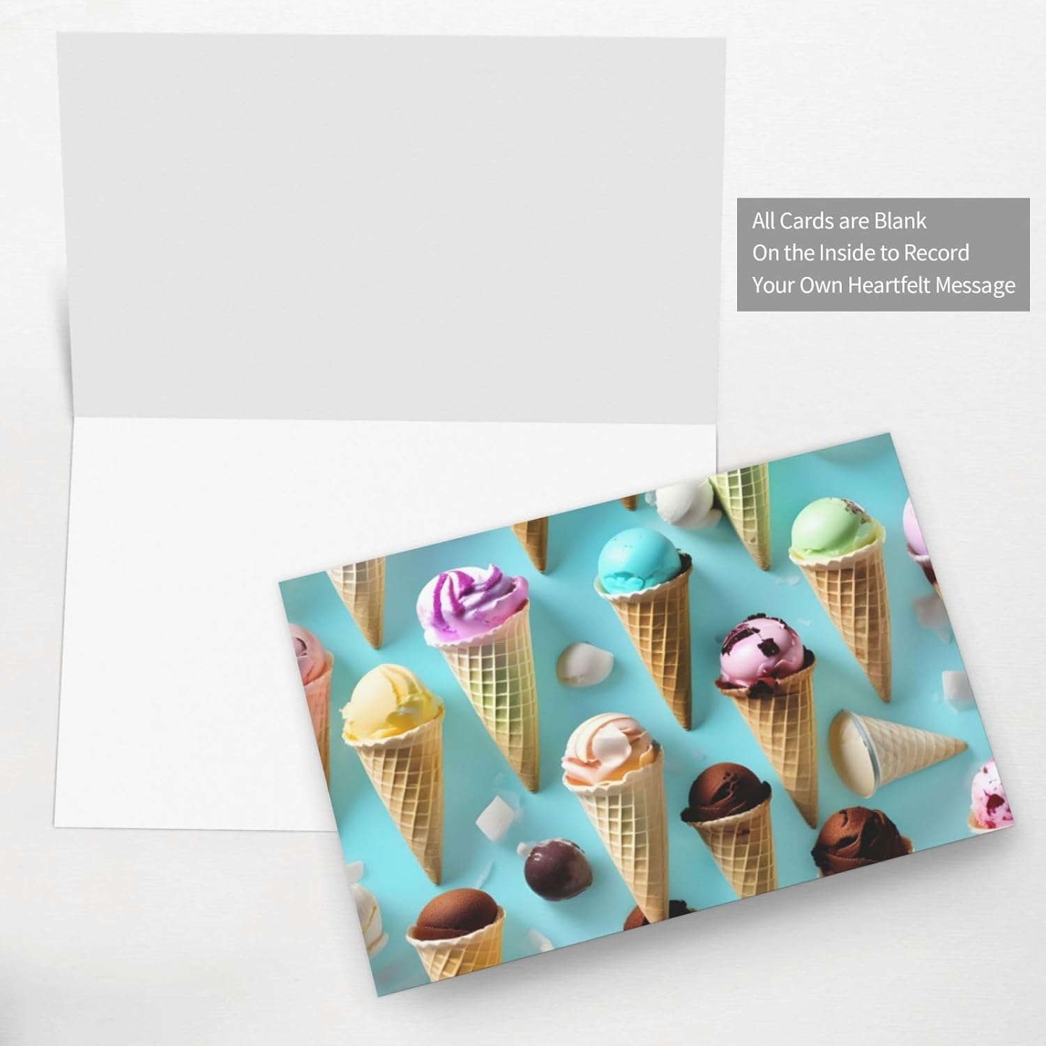 Ice Cream Cones Greeting Card for Birthday Wedding Party