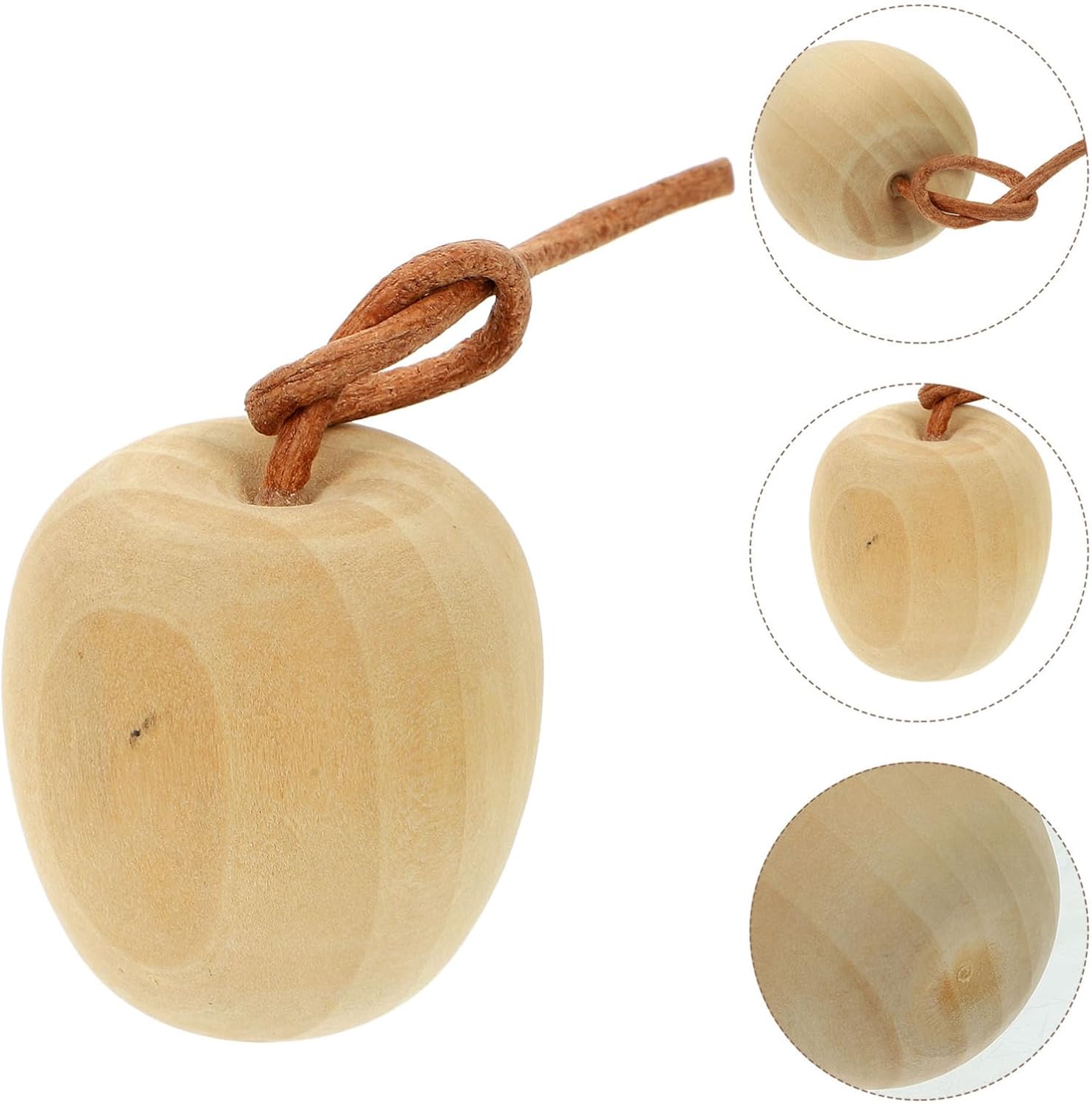 GLEAVI 4pcs Unpainted Wood Fruit Ornaments