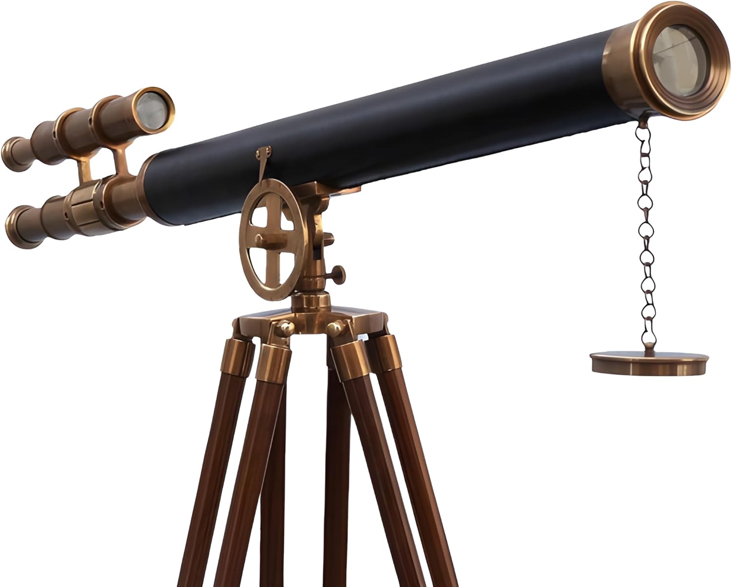 Mary Nautical US Navy Griffith Antique Telescope Adjustable Wooden Stand