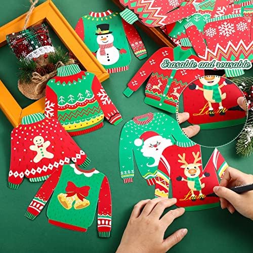 40 Piece Ugly Sweater Cutouts for Christmas Party Decorations