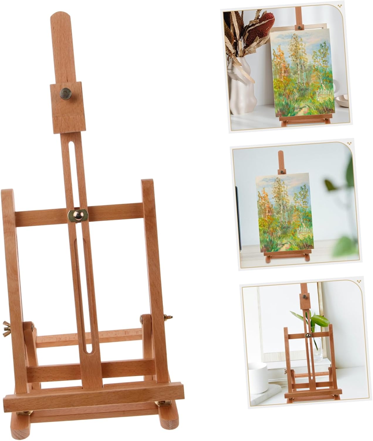 Lightweight Solid Wood Easel for Art Display and Sketching