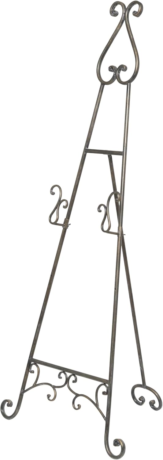 Deco 79 Adjustable 2 Tier Floor Standing Easel with Chain Support