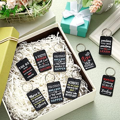 Funtery 18 Pcs Inspirational Keychains Motivational Gifts