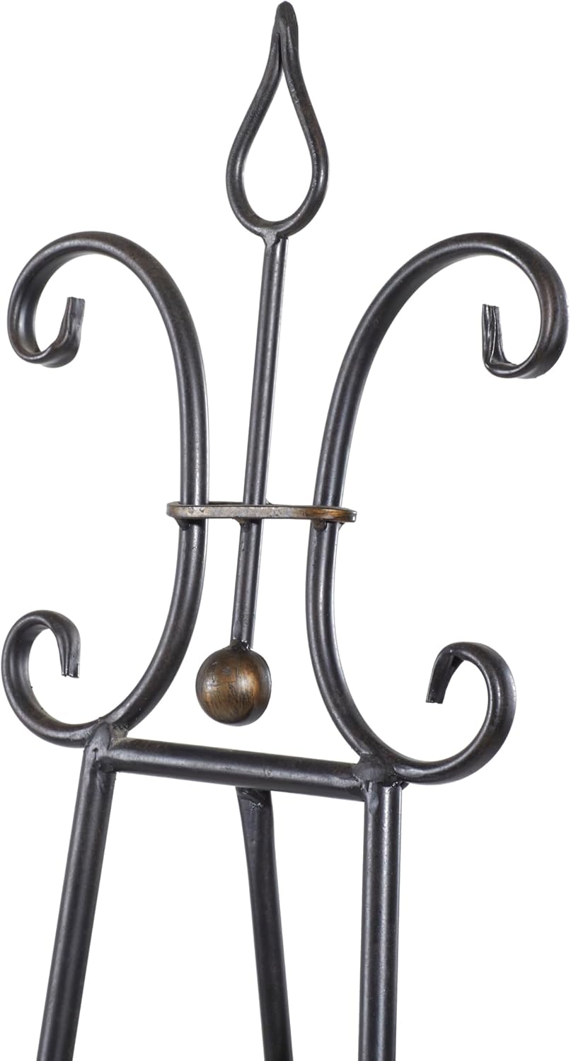 Deco 79 Black Metal Scroll Easel Display Stand