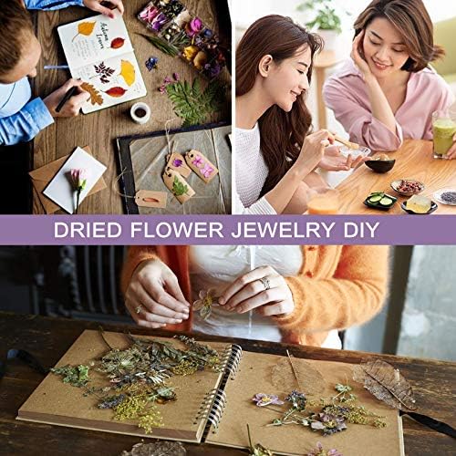 SACATR Dried Flowers 50 Bag Natural Herb Kit for Crafts