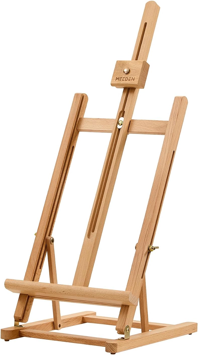 MEEDEN Large Wooden H-Frame Easel for Painting