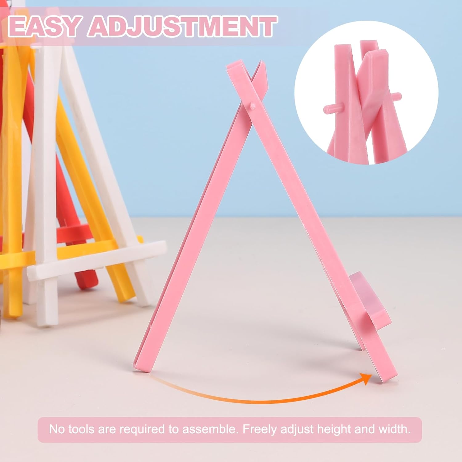MECCANIXITY Mini Plastic Display Easels Red Pack of 12
