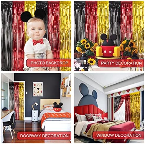 LOLStar 3 Pack Cartoon Mouse Birthday Decor Backdrop