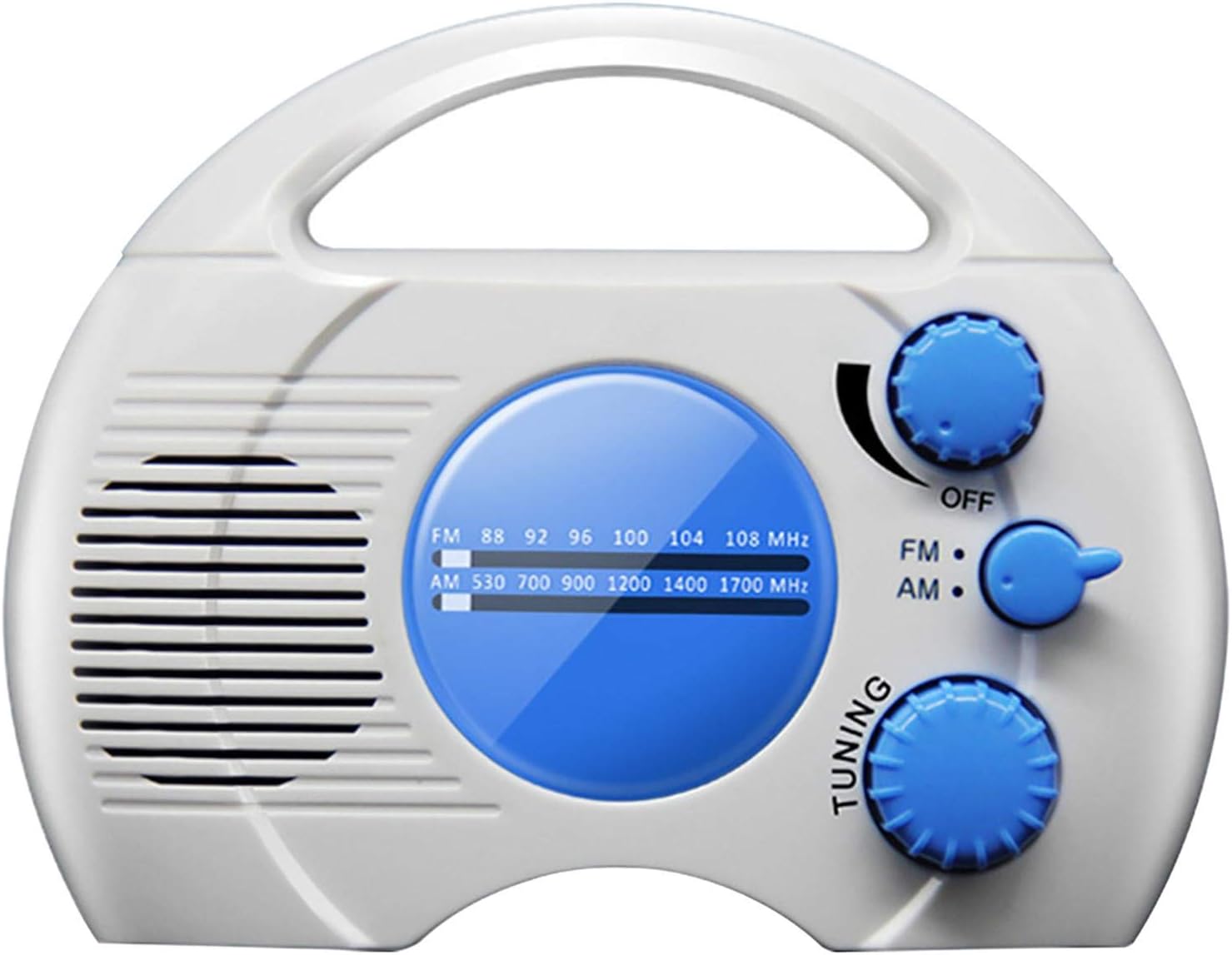 Melostu Waterproof Shower Radio AM FM with Built In Speaker