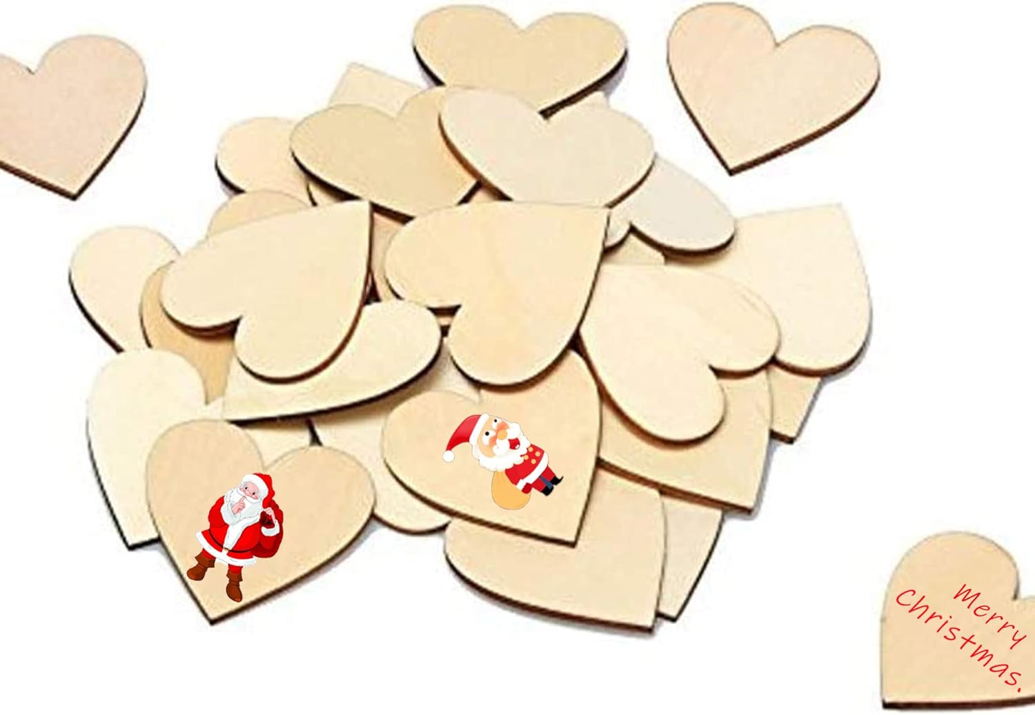 Unfinished Wooden Hearts Craft Kit 100 Pcs 2 Inch