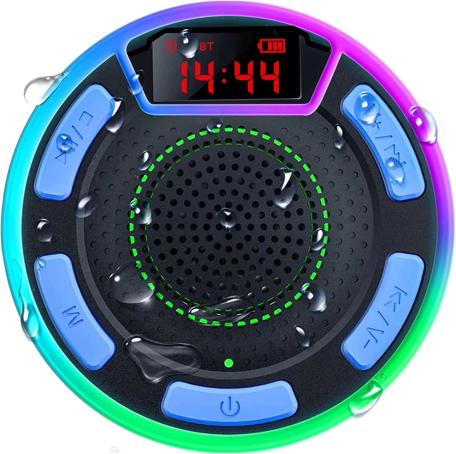 DuoTen Waterproof Bluetooth Speaker with LED Display and Light Show