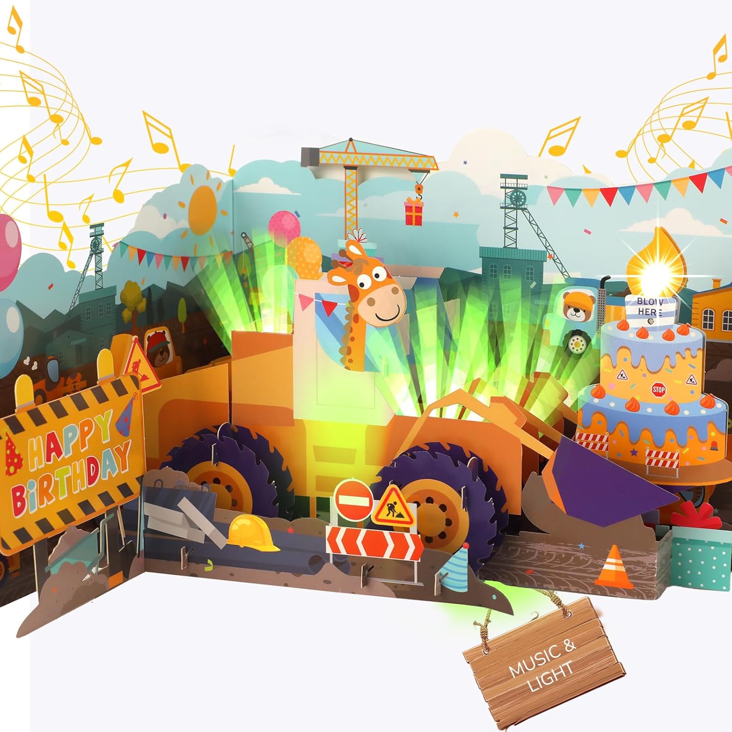 3D Pop Up Musical Birthday Card for Boys and Girls