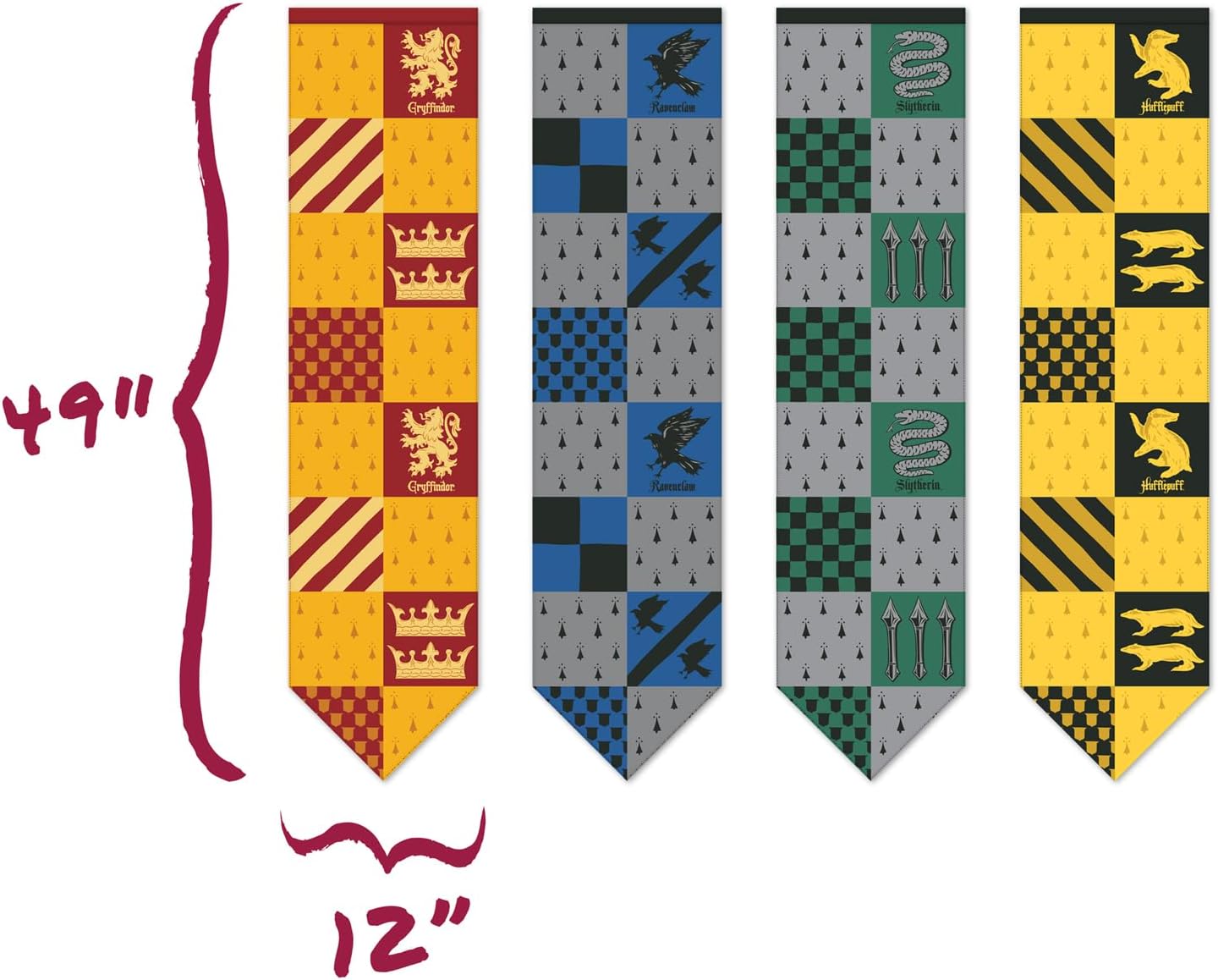 Harry Potter Quidditch House Banners Set of 4